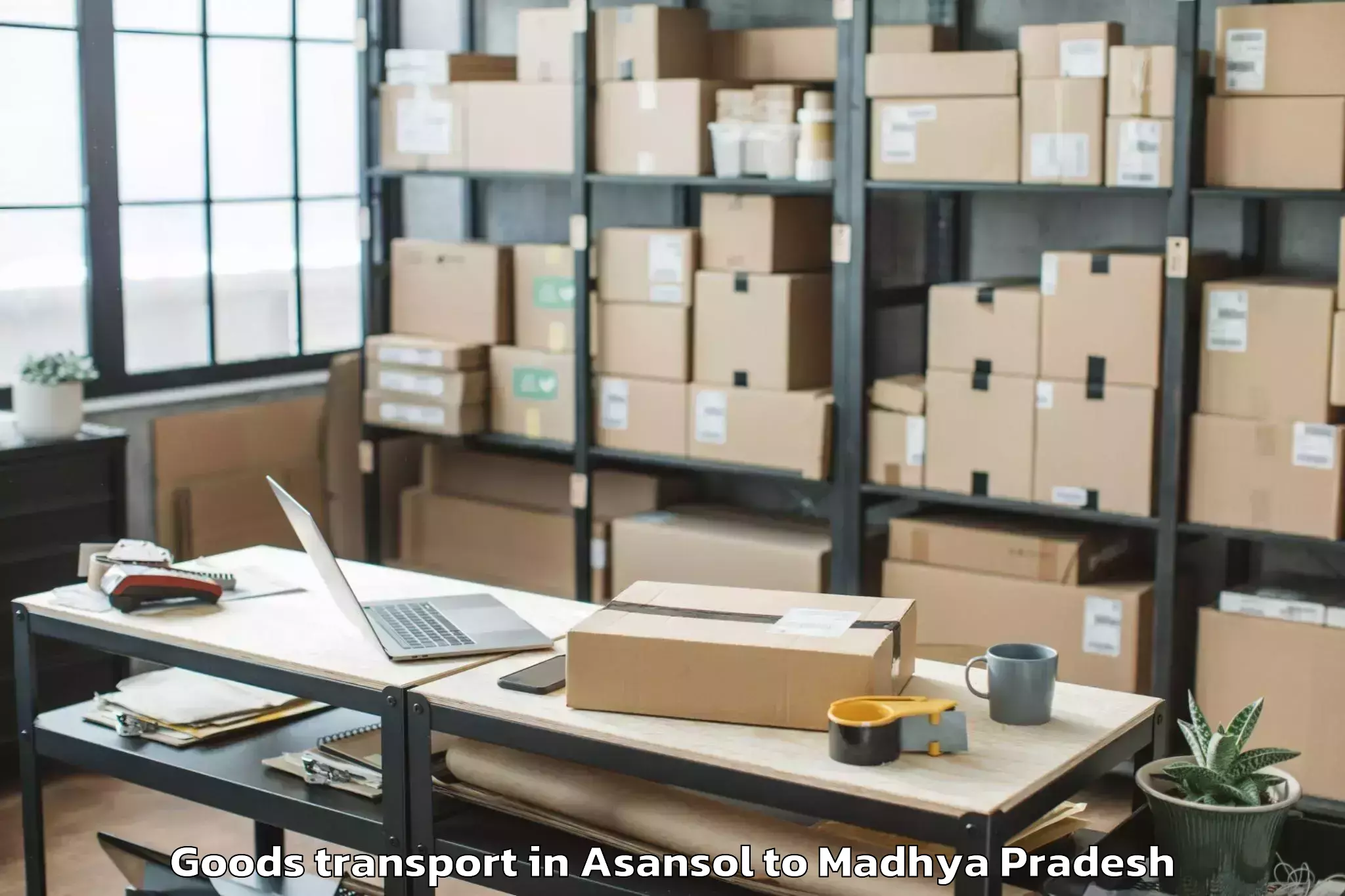 Book Asansol to Khandwa Goods Transport Online